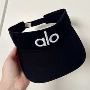 Alo Yoga Black Visor Hat